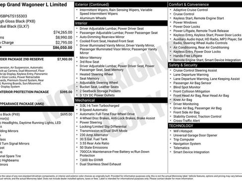New 2026 Jeep Grand Wagoneer L Limited AWD/4WD image 36