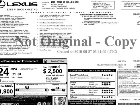 Used 2019 Lexus IS 300 w/ Accessory Package 2 RWD image 2