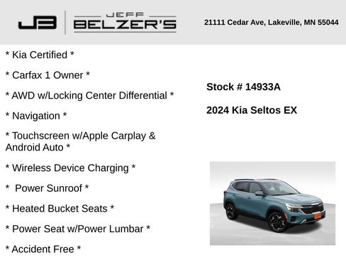 Certified 2024 Kia Seltos EX image 2