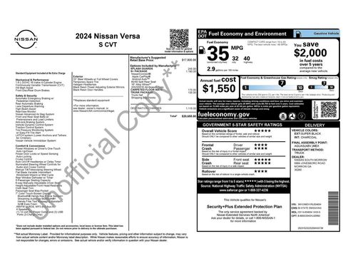 Used 2024 Nissan Versa S w/ S Plus Package image 30