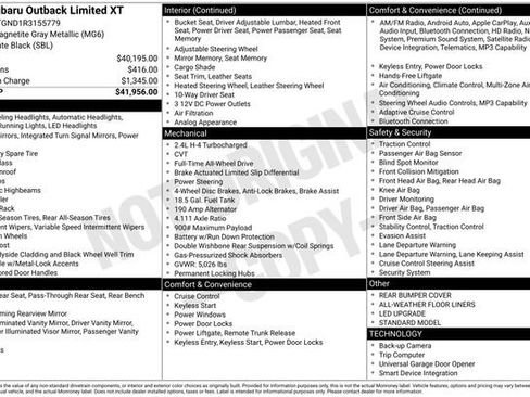 Certified 2024 Subaru Outback Limited XT AWD/4WD image 36