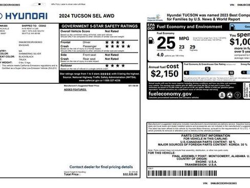 Used 2024 Hyundai Tucson SEL image 32