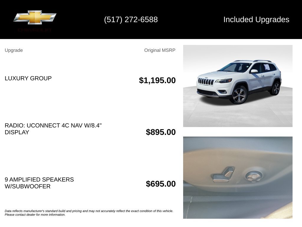 Used 2019 Jeep Cherokee Limited w/ Luxury Group AWD/4WD image 5