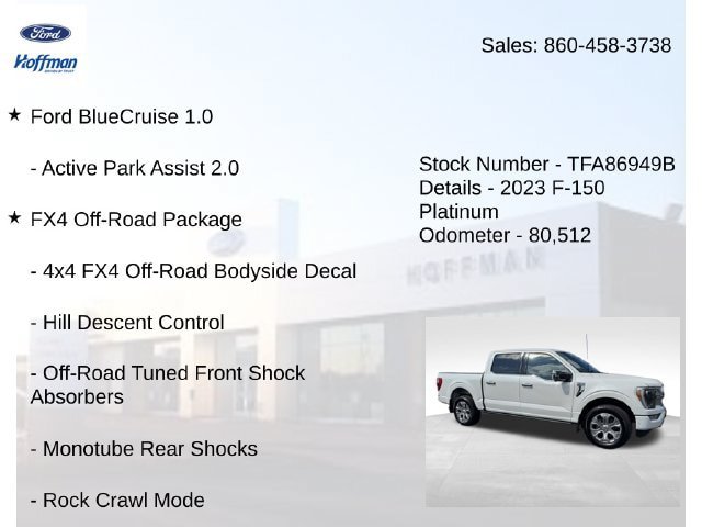 Certified 2023 Ford F150 Platinum w/ Equipment Group 701A High AWD/4WD image 5
