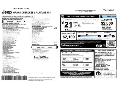 Used 2023 Jeep Grand Cherokee L Laredo AWD/4WD image 2