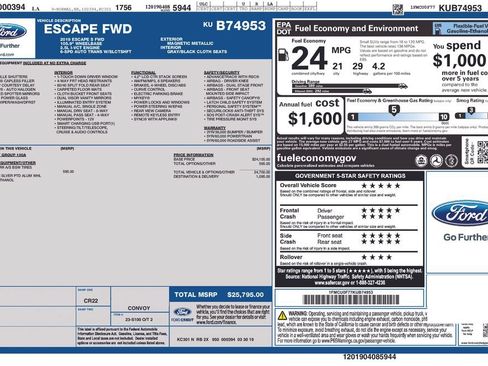 Used 2019 Ford Escape S FWD image 6