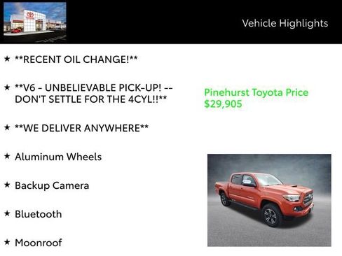 Used 2016 Toyota Tacoma TRD Sport w/ Premium & Technology Package image 19