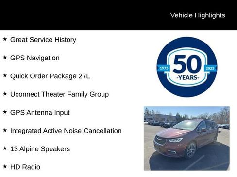 Certified 2022 Chrysler Pacifica Touring-L w/ Uconnect Theater Family Group image 5