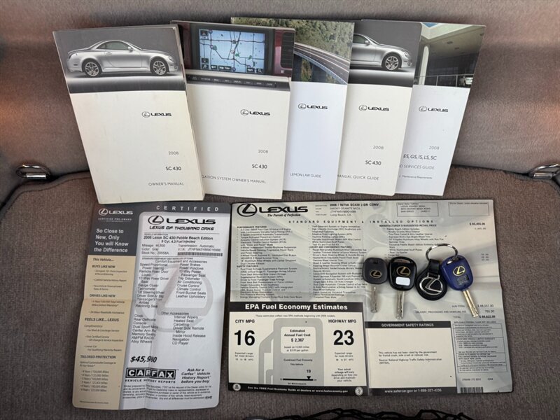 Used 2008 Lexus SC 430 Convertible RWD image 37