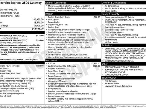 New 2025 Chevrolet Express 3500 w/ Power Convenience Package image 26