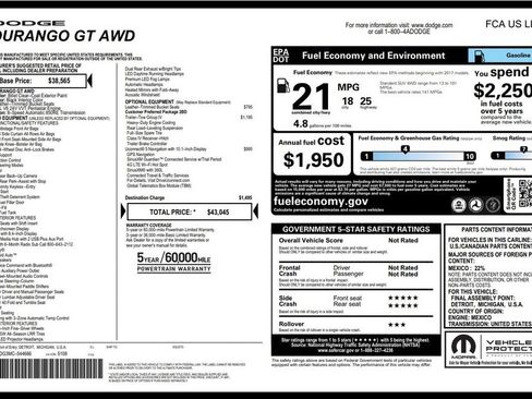 Used 2021 Dodge Durango GT w/ Trailer Tow Group IV AWD/4WD image 6
