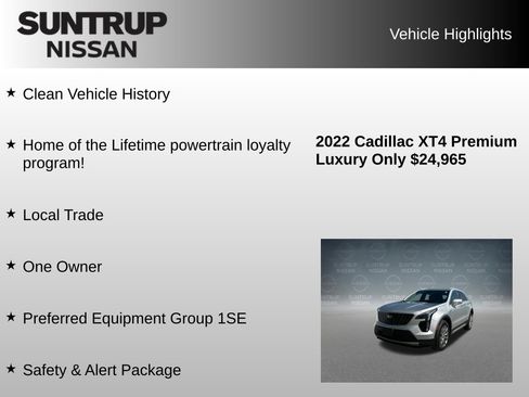 Used 2022 Cadillac XT4 Premium Luxury w/ Safety Alert Package AWD/4WD image 8