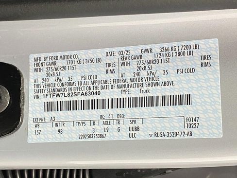 Used 2025 Ford F150 Platinum w/ FX4 Off-Road Package image 34