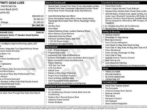 Certified 2026 INFINITI QX60 Luxe w/ Cargo Package AWD/4WD image 26