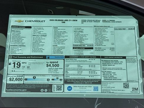 New 2026 Chevrolet Colorado Z71 w/ Technology Package image 20