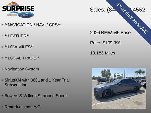 Used 2026 BMW M5 w/ Carbon Package AWD/4WD image 21