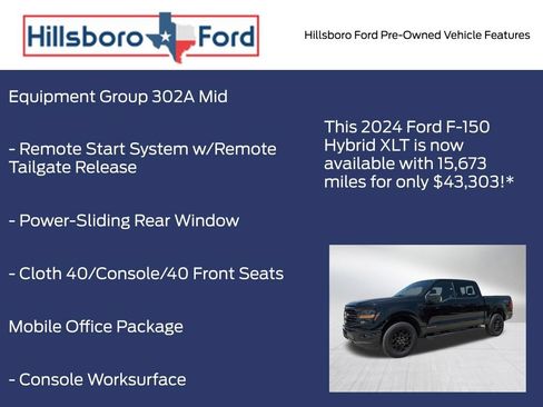 Used 2024 Ford F150 XLT w/ Equipment Group 302A MID AWD/4WD image 13