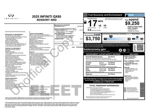 Used 2025 INFINITI QX80 Sensory image 4