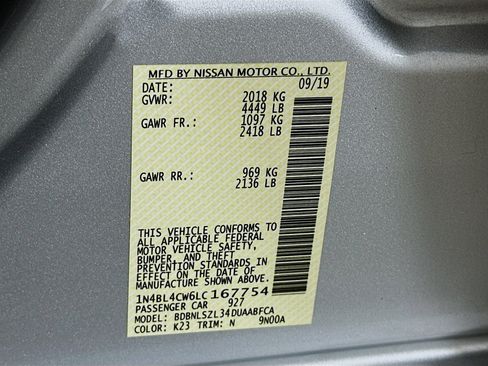 Used 2020 Nissan Altima 2.5 SR w/ Premium Package image 12