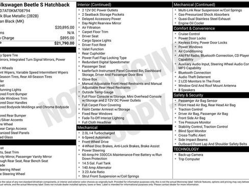 Used 2019 Volkswagen Beetle 2.0T S image 6