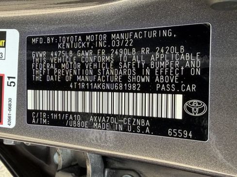 Used 2022 Toyota Camry LE w/ Convenience Package FWD image 26