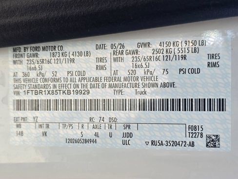 New 2026 Ford Transit 250 148 High Roof RWD image 30