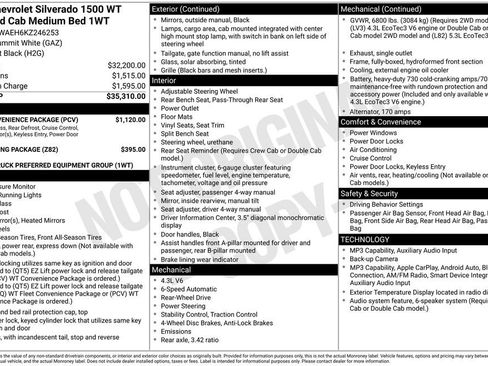 Certified 2019 Chevrolet Silverado 1500 W/T w/ WT Convenience Package RWD image 4