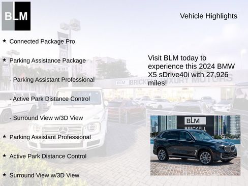 Used 2024 BMW X5 sDrive40i w/ Parking Assistance Package RWD image 5