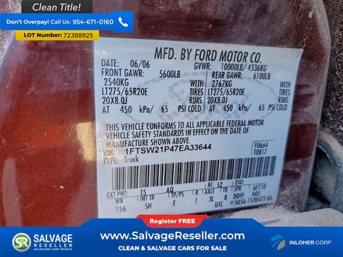 Used 2007 Ford F250 4x4 Crew Cab Super Duty image 16