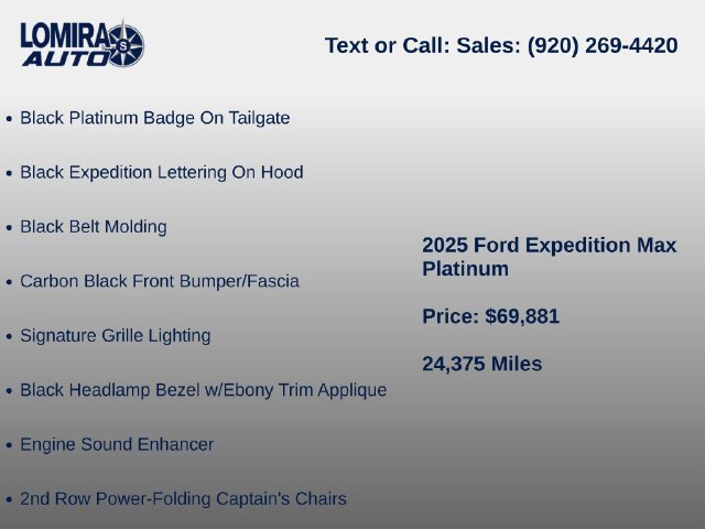 Used 2025 Ford Expedition Max Platinum w/ Stealth Appearance Package AWD/4WD image 10