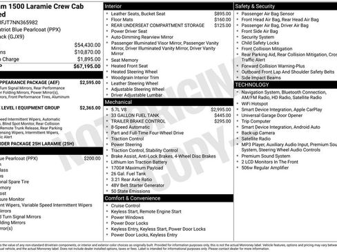 Used 2022 RAM 1500 Laramie w/ Sport Appearance Package AWD/4WD image 52