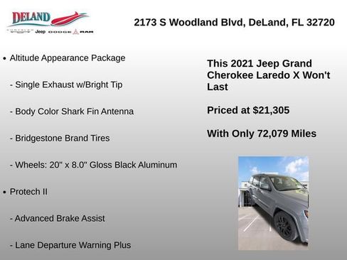 Used 2021 Jeep Grand Cherokee Laredo X RWD image 5