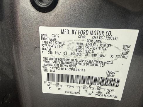 Used 2012 Ford F150 XLT w/ XLT Chrome Pkg image 23