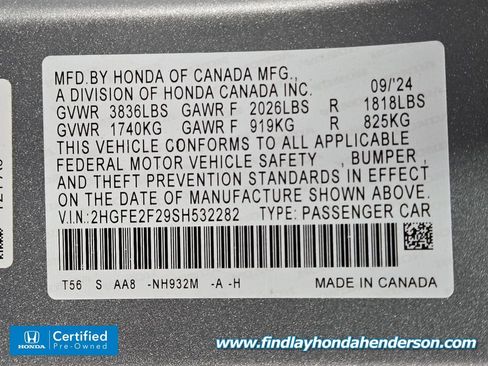 Certified 2025 Honda Civic LX image 13