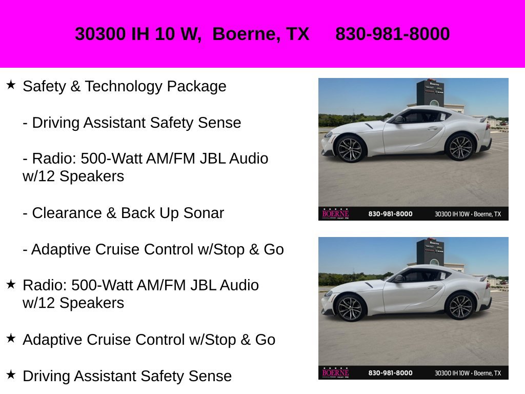 Used 2021 Toyota Supra w/ Safety & Technology Package RWD image 10