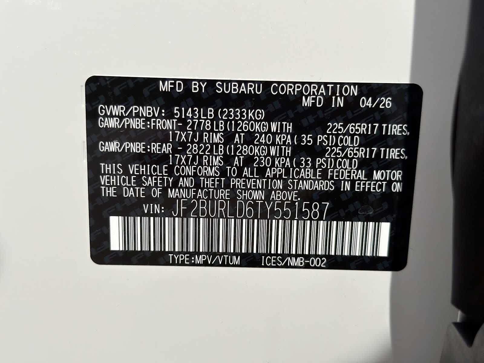 New 2026 Subaru Outback Wilderness AWD/4WD image 32