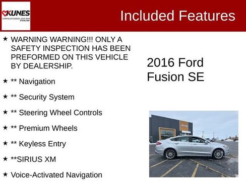 Used 2016 Ford Fusion SE w/ Equipment Group 202A image 2