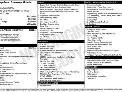 Used 2017 Jeep Grand Cherokee Altitude image 1