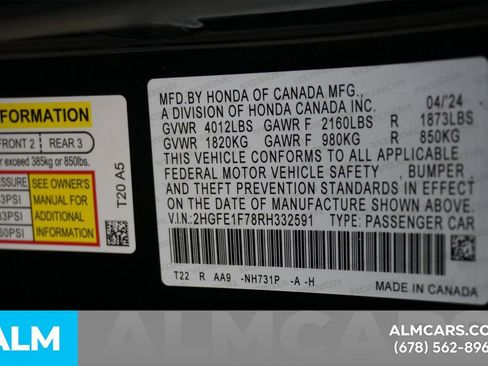 Used 2024 Honda Civic EX image 53