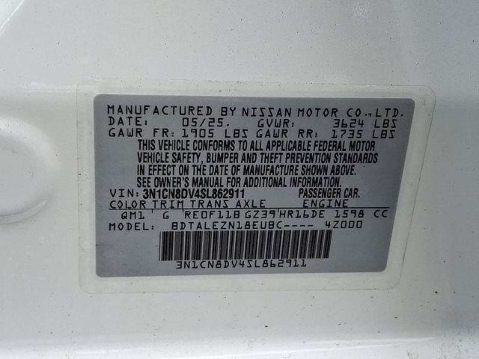 New 2025 Nissan Versa S w/ S Plus Package FWD image 21