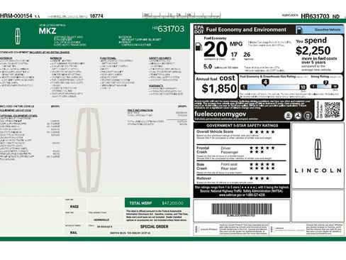 Used 2017 Lincoln MKZ Select w/ Select Plus Package image 2