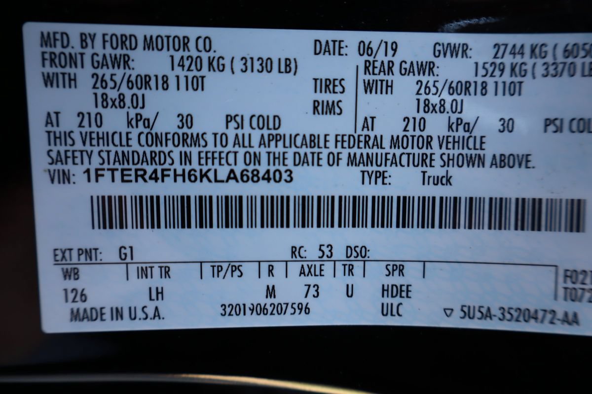 Used 2019 Ford Ranger XLT w/ Equipment Group 302A Luxury AWD/4WD image 46