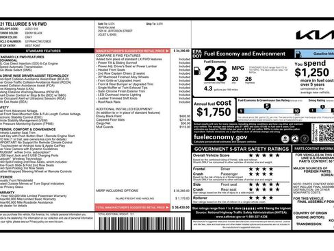 Used 2021 Kia Telluride S image 9