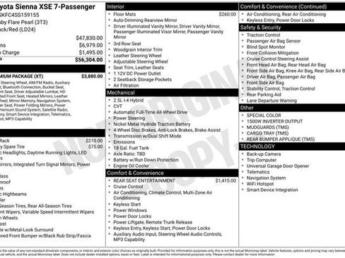 Used 2025 Toyota Sienna XSE w/ XSE Premium Package AWD/4WD image 41