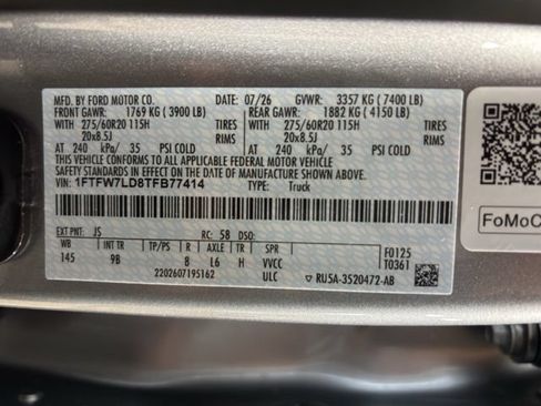 New 2026 Ford F150 Platinum w/ Equipment Group 702A High AWD/4WD image 16
