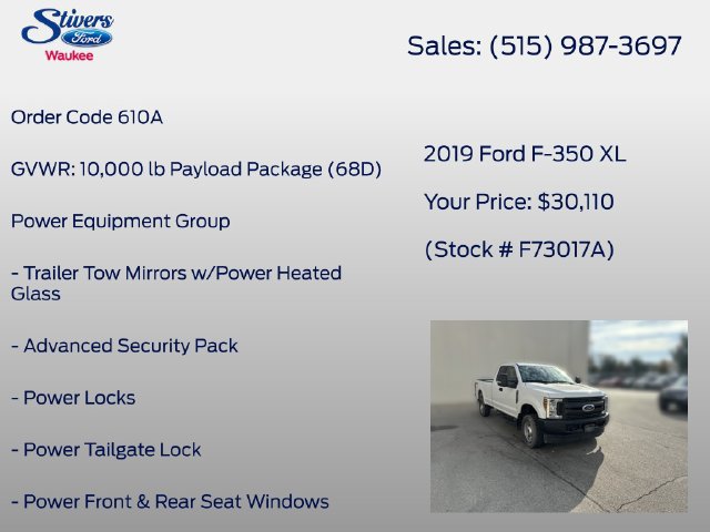 Used 2019 Ford F350 XL w/ Power Equipment Group AWD/4WD image 8