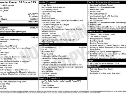 Used 2011 Chevrolet Camaro SS w/ RS Package RWD image 32