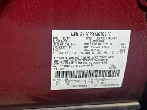 Used 2020 Ford Explorer XLT AWD/4WD image 36