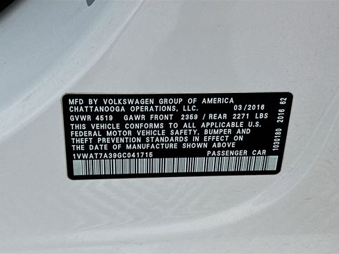 Used 2016 Volkswagen Passat 1.8T S FWD image 12