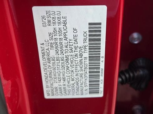 New 2026 Honda Ridgeline RTL image 17